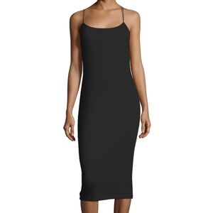 T by Alexander Wang Strappy Stretch Midi Dress